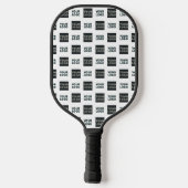 2 Logo's eenvoudige herhalende Logo | Wit Pickleball Paddle (Achterkant)