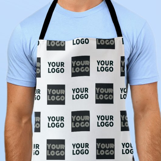 2 Logo's eenvoudige herhalende Logo | Wit Schort