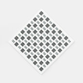 2 Logo's eenvoudige herhalende Logo | Wit Servet (Hoek)