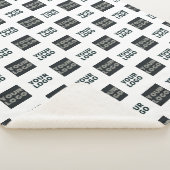 2 Logo's eenvoudige herhalende Logo | Wit Sherpa Deken (3/4)