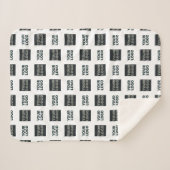 2 Logo's eenvoudige herhalende Logo | Wit Sherpa Deken (Voorkant (horizontaal))