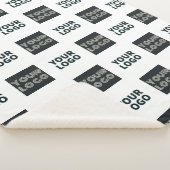 2 Logo's eenvoudige herhalende Logo | Wit Sherpa Deken (3/4)