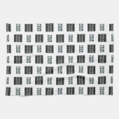 2 Logo's eenvoudige herhalende Logo | Wit Theedoek (Horizontaal)