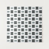 2 Logo's eenvoudige herhalende Logo | Wit Wandkleed (Voorkant)