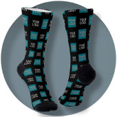 2 Logo's eenvoudige herhalende Logo | Zwarte Sokke Sokken