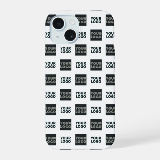 2 Logo's Eenvoudige Herhalende Logo's | Wit iPhone 15 Case (Achterkant)