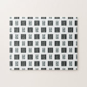 2 Logo's Eenvoudige Herhalende Logo's | Wit Legpuzzel (Horizontaal)