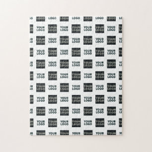2 Logo's Eenvoudige Herhalende Logo's Wit Legpuzzel