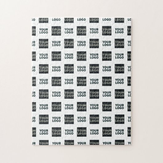 2 Logo's Eenvoudige Herhalende Logo's | Wit Legpuzzel (Verticaal)