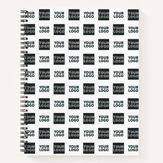 2 Logo's Eenvoudige Herhalende Logo's | Wit Notitieboek (Voorkant)