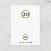 2 Logos Sieraden Oorbel Display Visitekaartje (Voorkant)