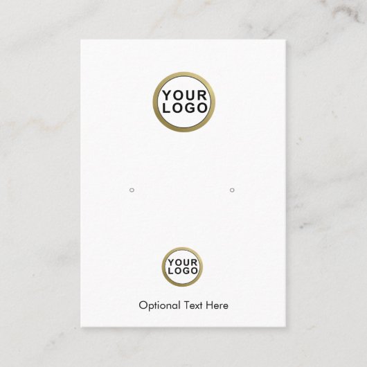 2 Logos Sieraden Oorbel Display Visitekaartje (Voorkant)