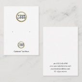 2 Logos Sieraden Oorbel Display Visitekaartje (Voorkant / Achterkant)