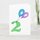 2 Luchtballonnen Kaart (Voorkant)