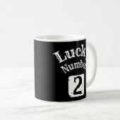 2 - Lucky Number 2 Luck Koffiemok (Voorkant rechts)