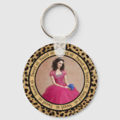 #2 Luipaardprint Foto Sweet 16 Sleutelhanger (Achterkant)