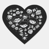 2 Luv. Hart Sticker (Voorkant)