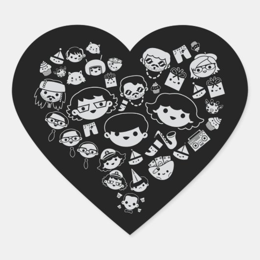 2 Luv. Hart Sticker (Voorkant)