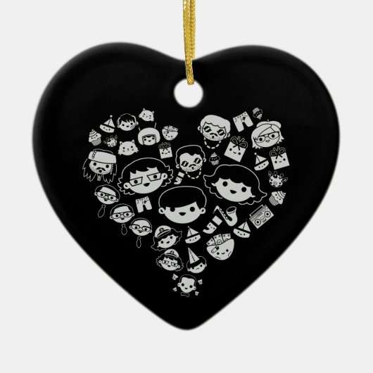 2 Luv. Keramisch Ornament (Voorkant)