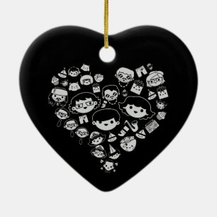 2 Luv. Keramisch Ornament