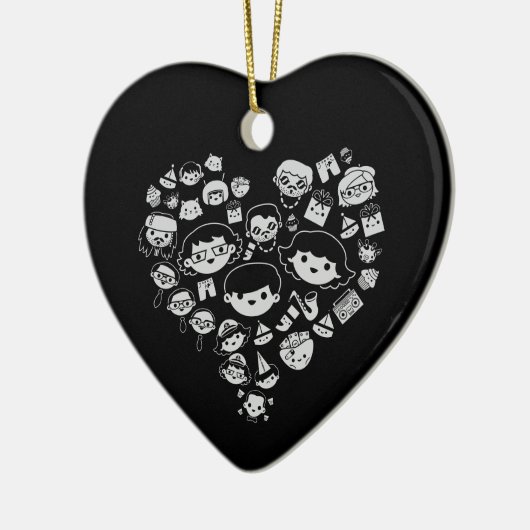 2 Luv. Keramisch Ornament (Links)