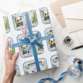 2 Maanden Baby Mijlpaal Wereld Avontuur Cadeaupapier