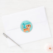 2 maanden Baby Milestone Classic Round Sticker (Envelop)