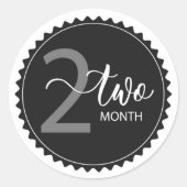 2-maands mijlpaal Klassieke ronde Sticker (Voorkant)