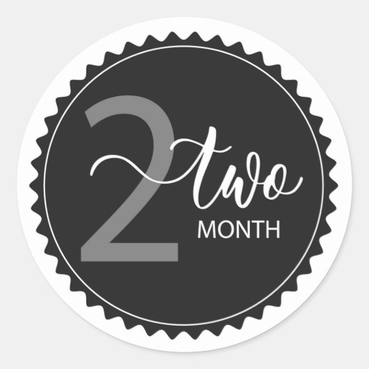 2-maands mijlpaal Klassieke ronde Sticker (Voorkant)