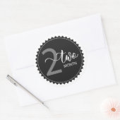 2-maands mijlpaal Klassieke ronde Sticker (Envelop)