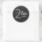 2-maands mijlpaal Klassieke ronde Sticker (Tas)