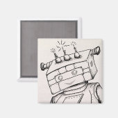 2"Magneet w/Robottekening Magneet (Voorkant / Achterkant)