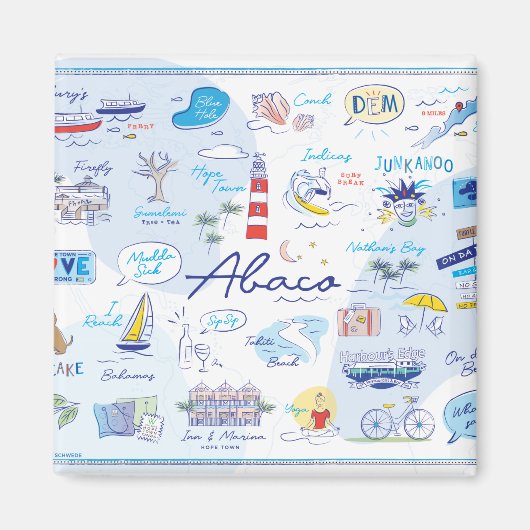 2 " Magnet - "The ABC's of Hope Town" (Voorkant)