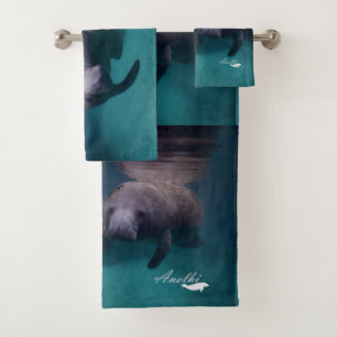 2 Manatee Friends badkamerhanddoekset Bad Handdoek