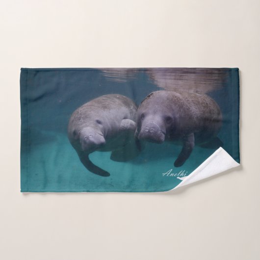 2 Manatee Friends badkamerhanddoekset Bad Handdoek (Handdoek)