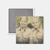 2 mannen in omhelsmagneet magneet (Voorkant / Achterkant)