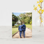 2 Mannen lopen Holding Elkaar - ontwerp door rqst Kaart (Gele Bloem)