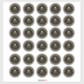 2 "Maple Syrup Gold Leaf op zwart waterdicht St Sticker (Vel)