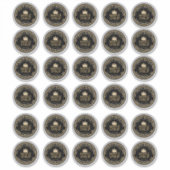 2 "Maple Syrup Gold Leaf op zwart waterdicht St Sticker (Voorkant)