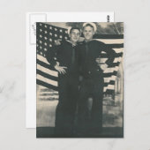 2 matrozen voor het briefkaart van de vlag (Voorkant / Achterkant)