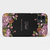 #2 Meisjes-gepersonaliseerde roze pony Floral Case-Mate iPhone Case (Achterkant (horizontaal))