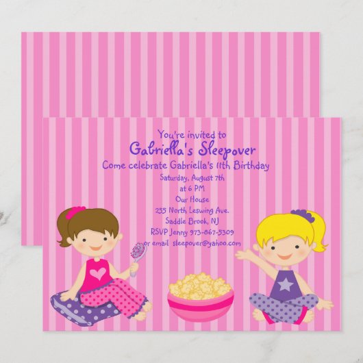 2 Meisjesslaapzalen Kaart (Voorkant / Achterkant)