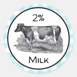 2% Melketiket Ronde Sticker
