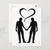 2 men with love | Gay men Pride Briefkaart (Voorkant / Achterkant)