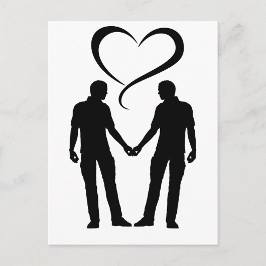 2 men with love | Gay men Pride Briefkaart (Voorkant)