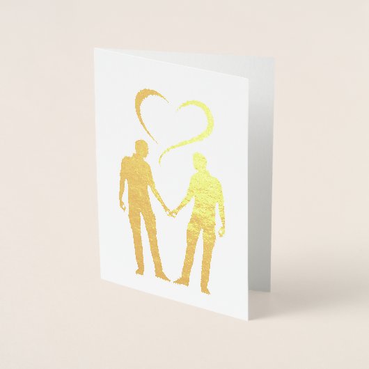 2 men with love | Gay men Pride Folie Kaarten (Voorkant)