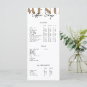 2 Menu Moderne Koffiewinkel aan zijkant (Staand voorkant)