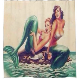 2 mermaïden douchegordijn