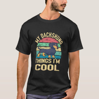 2 Mijn Dachshund Ding Ik Ben Cool - Vintage T-shirt
