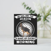 2 Mijn honden zijn de reden dat ik elke ochtend wa Briefkaart (Staand voorkant)